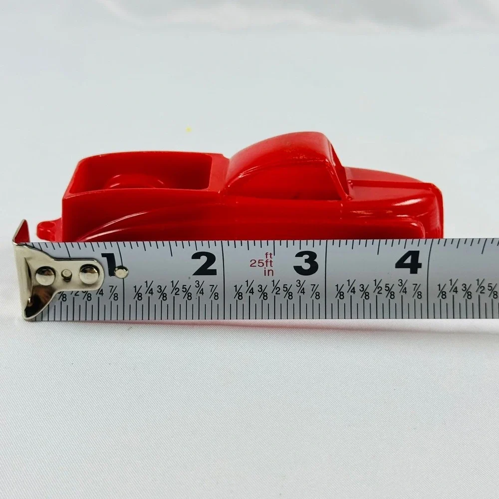 Vintage Ideal Red & Thomas Green T-140 Hard Plastic Toy Pickup Trucks USA Pair